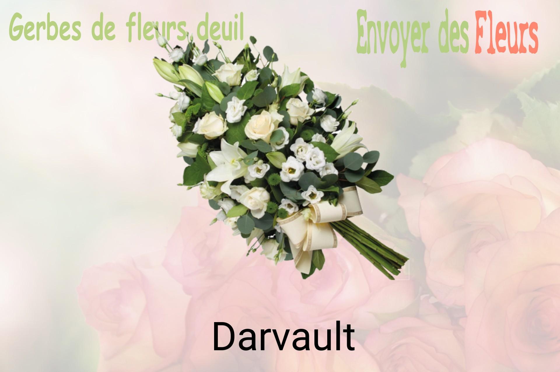 Gerbe de fleurs de deuil livrée à Darvault